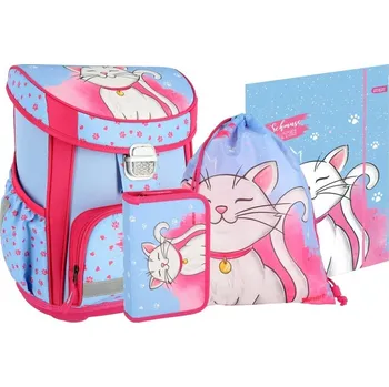 Školní batoh Spirit Školní aktovka - 4-dílný set VISION - White Cat