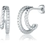 JVD Dámské peckové stříbrné náušnice na puzetku SVLE2942X61BI00