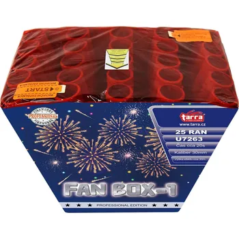 Zábavní pyrotechnika OHŇOSTROJ BATERIE VÝMETNIC FAN BOX 1 - 25 RAN 4/1