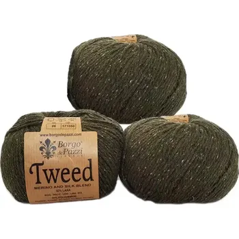 Příze Borgo de Pazzi Tweed 96 Khaki (Příze Tweed 96 Khaki)