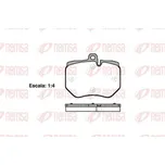 Sada brzdových destiček, kotoučová brzda REMSA 1400.00