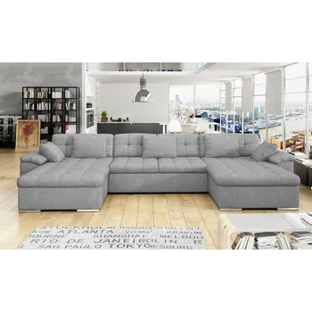 Sedací souprava Rozkládací rohová sedačka MIA U světle šedá