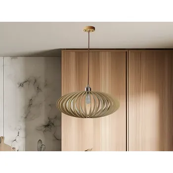 Závěsný lustr z masivního dřeva E27 / 450 - WRE121