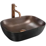 REA - Umyvadlo na desku Belinda COPPER BRUSH / Black REA-U6384