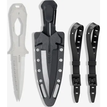 DECATHLON Nůž na podmořský rybolov SPF s nerezavějící čepelí s doživotní zárukou ČERNÁ