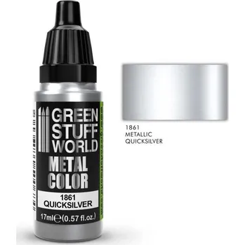 Modelářská barva Green Stuff World Acrylic Metal Paint - QUICKSILVER 17ml (Green Stuff World)