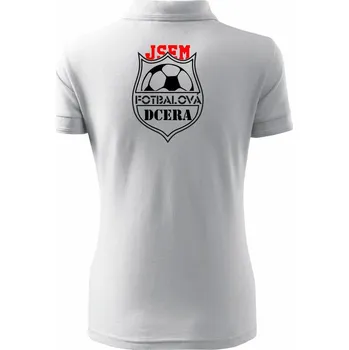 Jsem Fotbalová dcera - Polokošile dámská Pique Polo - S ( Bílá )