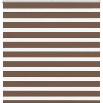 vidaXL Zebra roleta hnědá 140x100 cm šířka látky 135,9 cm polyester