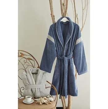 Dámský župan Soft Cotton Krátký dámský župan VIVIAN Barva: Modrá, Velikost: M