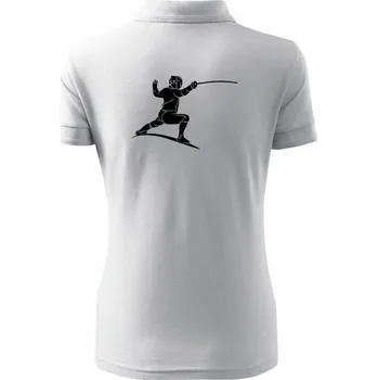 Šermíř postava - Polokošile dámská Pique Polo - 2XL ( Bílá )