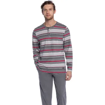 Pánské pyžamo GUASCH Pánské pyžamo FILIPE Barva: Šedá, Velikost: XXL