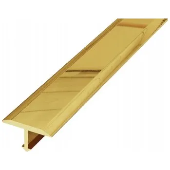 přechodová lišta Přechodová lišta EVISO mosazná dekorativní zlatá typ T 90 cm x 14 mm x 9 mm
