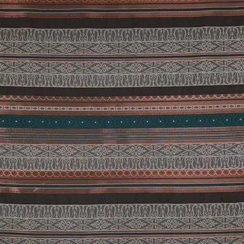 Žakár hnědo-zelený vzor, š.160