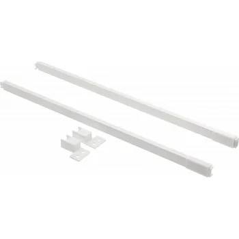 Nábytkové kování Reling podélný čtvercový pro zásuvky AXISPRO 550 mm bílý