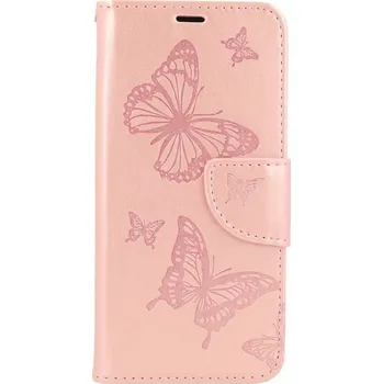 Pouzdro na mobilní telefon Pouzdro iPhone 12 mini knížkové Butterfly růžové světlé (kryt neboli obal na iPhone 12 mini)