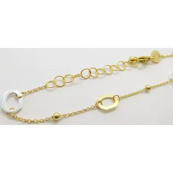 Náramek Klenoty Budín Dámský zlatý náramek z bílého a žlutého zlata 585/1,67gr 16+3cm HK7096 (Klenoty Budín Dámský zlatý náramek z bílého a žlutého zlata 585/1,67gr 16+3cm HK7096)