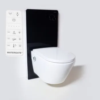 WC sada WATERGATE INTEGRA+ Comfort závěsná toaleta + WATERGATE KOMBI BLOCK BLACK WALL WC modul WG-KBBW150C