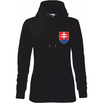 Dámská mikina ON-DESIGN Dámská mikina se slovenským znakem 2 Velikost: XS, Barva: černá