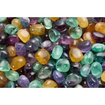 Tromlovaný fluorit duhový L – A kvalita, kámen soustředění a klidu