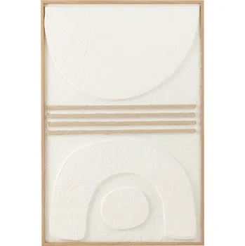 Obraz Bílý abstraktní obraz J-line Bunky 120 x 80 cm