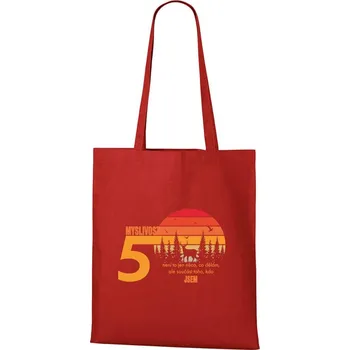 Nákupní taška DOBRÝ TRIKO Bavlněná taška s potiskem 50 let myslivost Barva: Červená