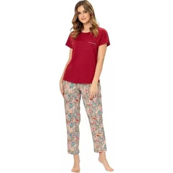 Dámské pyžamo Dámské pyžamo Lian 1311 LEVEZA bordo (vínová) XXL