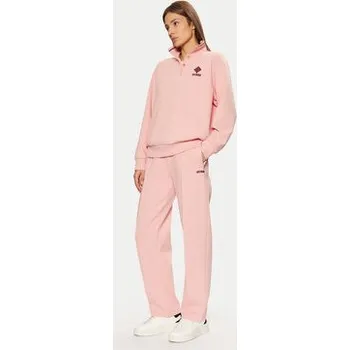 Dámské kalhoty Guess Kalhoty z materiálu V5RB01 KCLD1 Růžová Regular Fit M