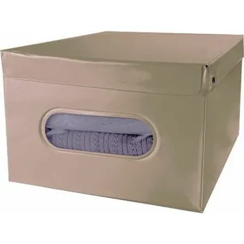 Úložný box Skládací úložná krabice Compactor 50 x 40 x 25 cm, béžová