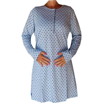 Dámské noční prádlo xcena Noční košile bavlněné dámské puntík Velikost: XXL