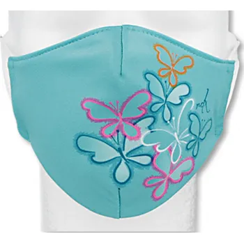rouška Designová rouška RDX FR756 tyrkys/motýl Varianta: XL