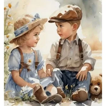 Výtvarná sada Diamantový obrázek - Přátelství 30x40cm