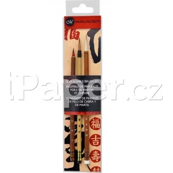 Umělecký štětec Sada kaligrafických štětců - sobol/koza - 760000000014