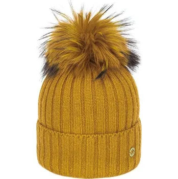 Čepice Granadilla zimní čepice GALANTER FUR 2022/2023 Žlutá 1 size Dámské