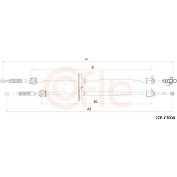 Tažné lanko, ruční převodovka COFLE 2CB.CT004