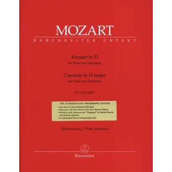 W.A. Mozart: Flute Concerto In D K.314 (noty na příčnou flétnu, klavír)
