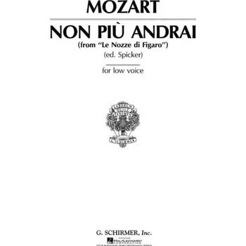 W.A. Mozart: Non piu andrai from Le Nozze di Figaro (noty na klavír, zpěv)