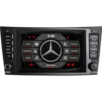Autorádio Mercedes W211 Android 14 autorádio s WIFI, GPS, USB, BT LOW HW výbava: 4 Core 2GB+32GB LOW - Model auta: Mercedes-BENZE-CLASS W211 2002-2009G-CLASS W463 2001-2008CLS W219 2004-2011