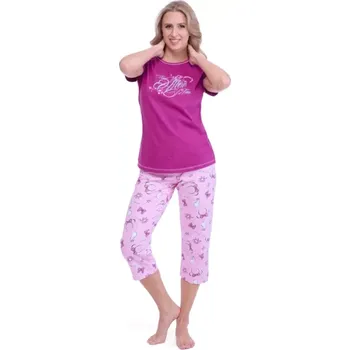 Dámské pyžamo 2560/35699 - dámské pyžamo Ruko, 2XL, fuchsia