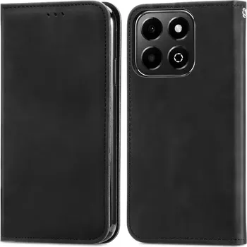 Pouzdro na mobilní telefon TT-TopTechnology Kožené pouzdro Honor 200 Smart černé, black, řada MAGNETIC, materiál syntetická kůže