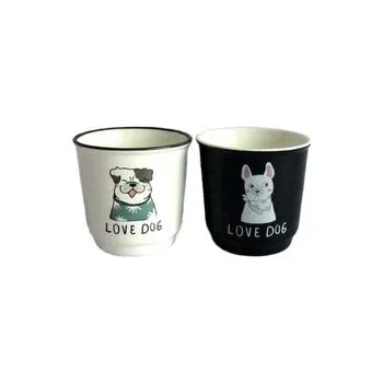 SET HRNKŮ 6KS LOVE DOG, KERAMIKA 90ML 2ASS