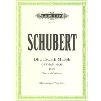 Franz Schubert: Deutsche Messe D872 (noty na klavír, zpěv)