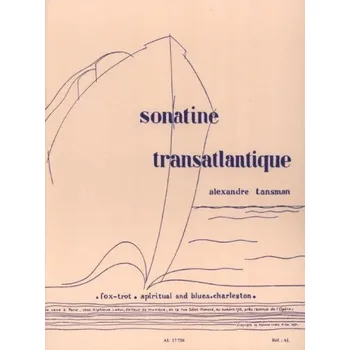 Alexandre Tansman: Sonatine Transatlantique (noty na klavír)