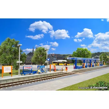 Modelová železnice H0 - Nástupiště kryté, moderní / Kibri 39556