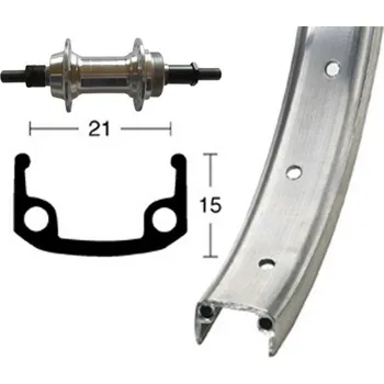 Plášť na kolo OEM zadní zapletené kolo 26' Al 559-21 36d/šroubovací 6/7s pevná osa (stříbrná)