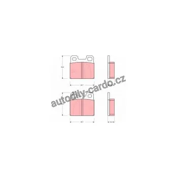 Autodíl Sada brzdových destiček TRW GDB144 - ALFA ROMEO, PORSCHE