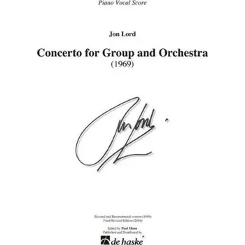 Jon Lord & Deep Purple: Concerto for Group and Orchestra (noty na klavír, zpěv)