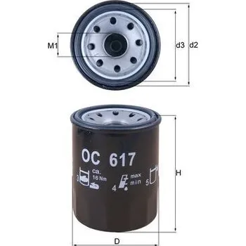 Olejový filtr Olejový filtr MAHLE OC 617