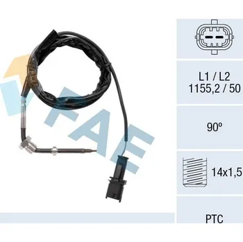Čidlo automobilu Čidlo, teplota výfukových plynů FAE 68123