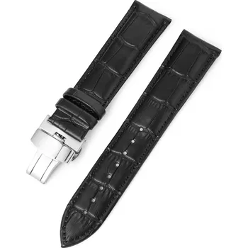 Řemínek na hodinky Kožený řemínek Ricardo Cortona, černý V2