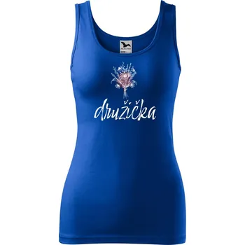 DOBRÝ TRIKO Dámské tílko s potiskem Svědkyně kytice Velikost: XS, Barva: Královsky modrá